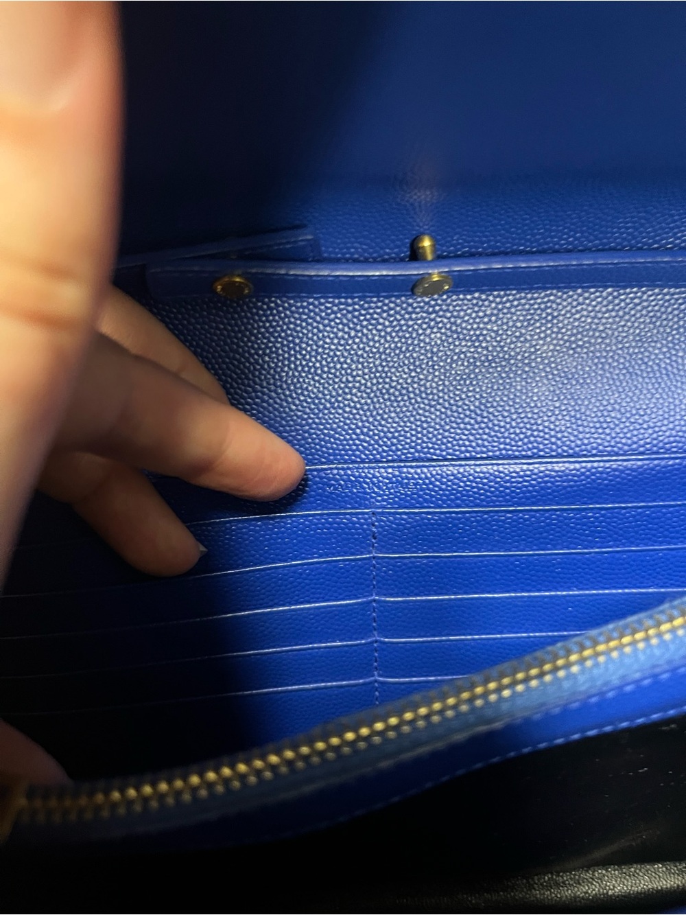 Saint Laurent YSL Envelope Crossbody Bag Electric Blue - Picture 9 of 12